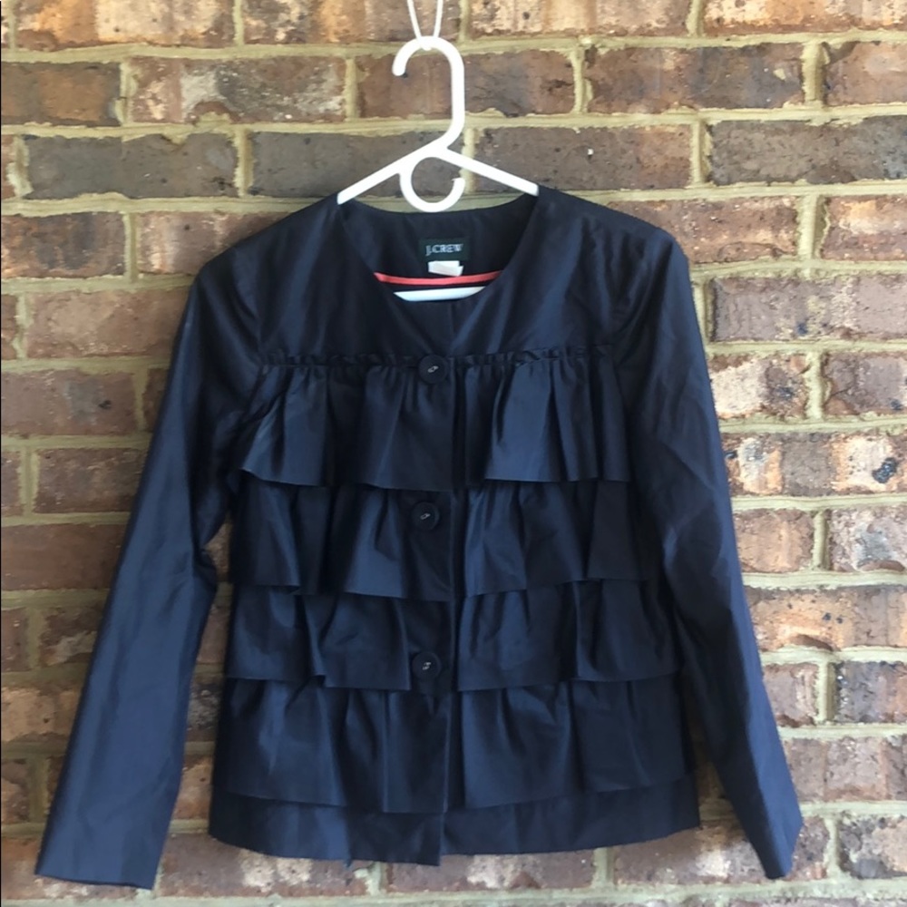 J. Crew light weight silk coat